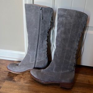 NWT suede grey boots size 9.5